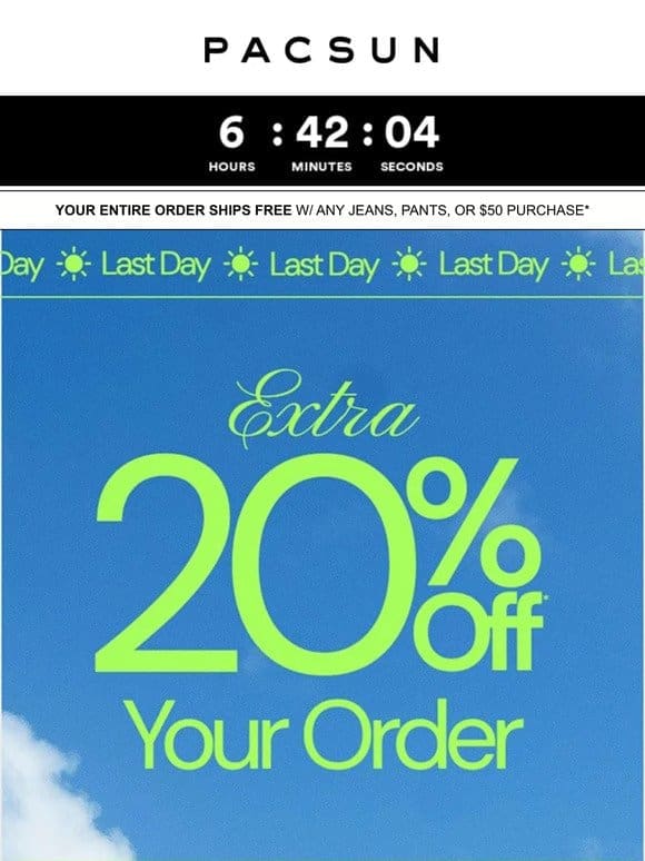 FINAL HRS: Extra 20% Off Your Order! ⌚