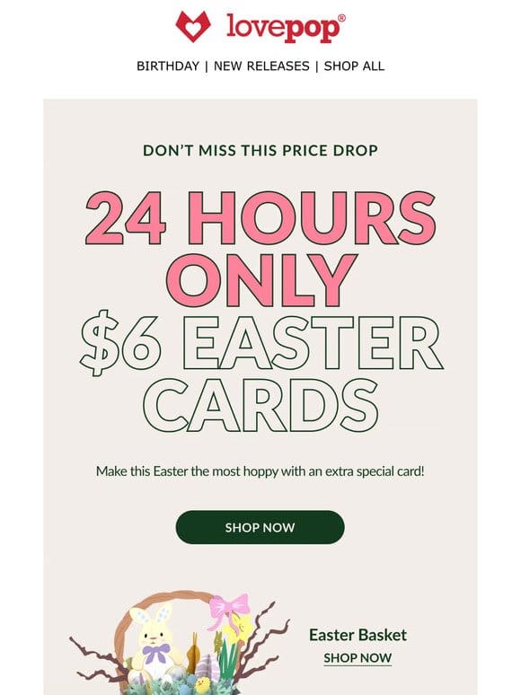 FLASH SALE: $6 Easter Cards