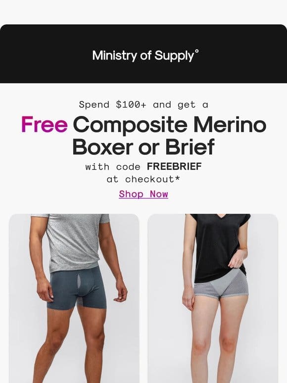 FREE Composite Merino Boxer or Brief