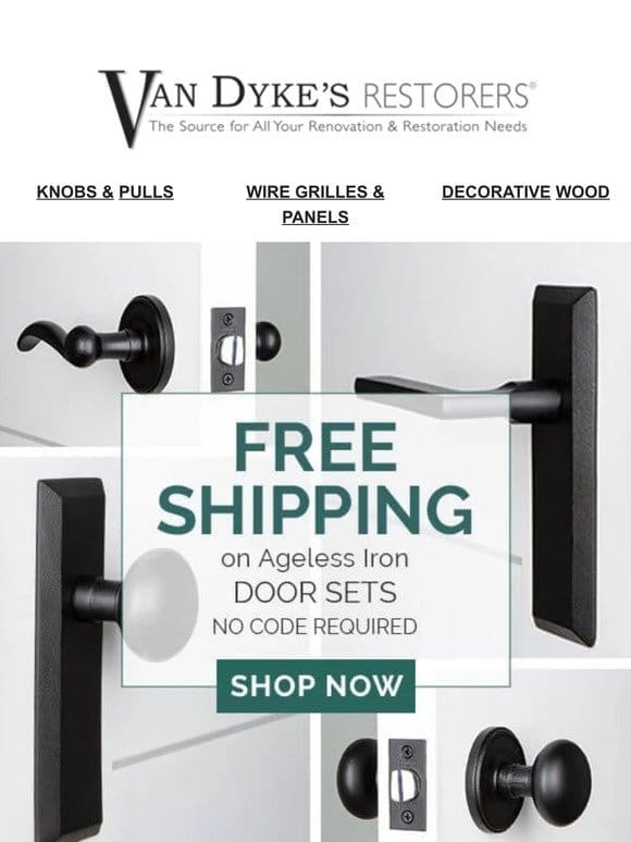 FREE SHIPPING on Select Door Sets