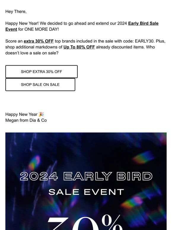 FWD: Our 2024 SALE Has Been Extended!