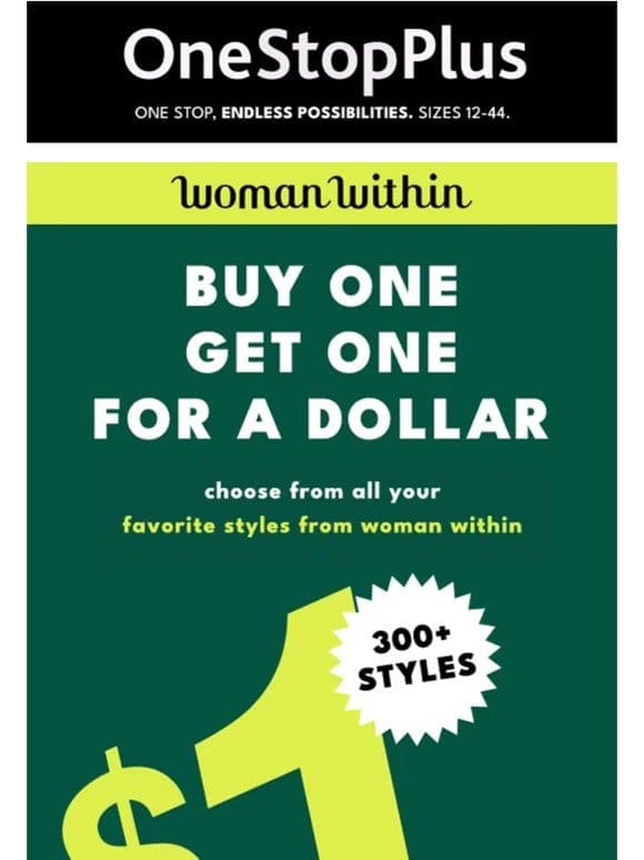 FWD: Woman Within BOGO $1 deals. FINAL HOURS