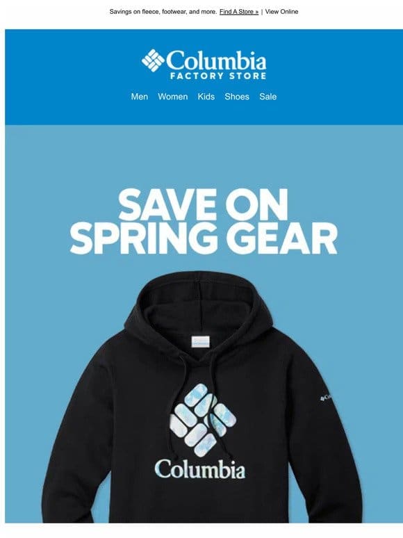 Factory Stores: In-store deals on spring gear!