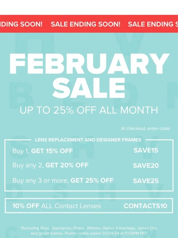 February Sale Ends Soon! ⏰