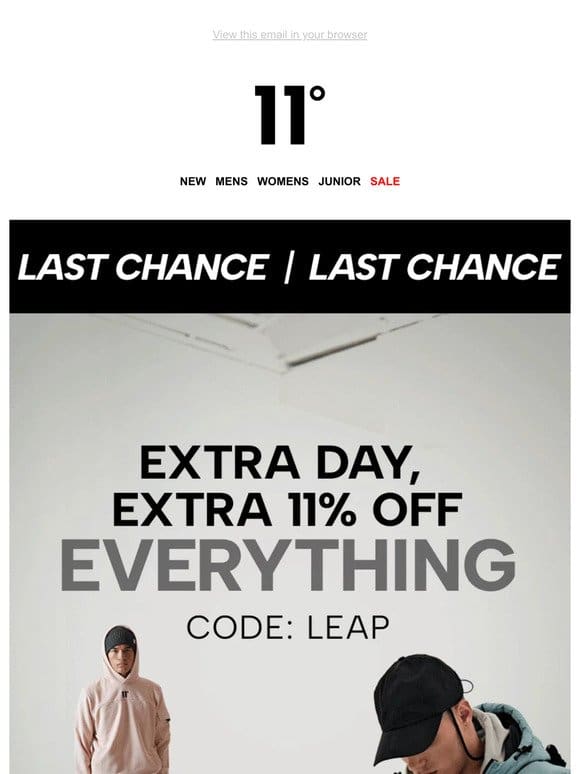 Final Countdown! Your EXTRA 11% is expiring ⏰
