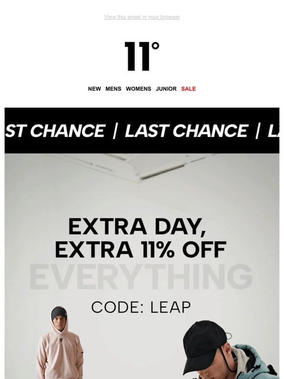 Final Countdown! Your EXTRA 11% is expiring ⏰