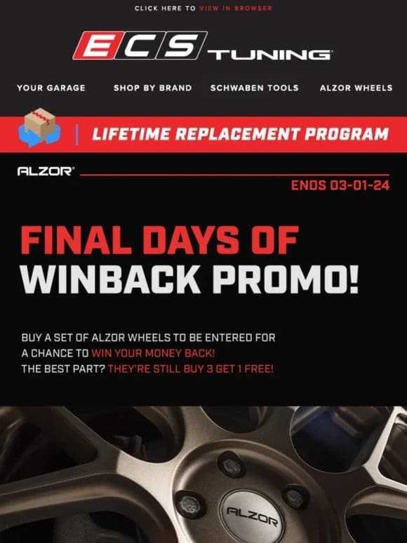 Final Days For Your Chance At Free Wheels!