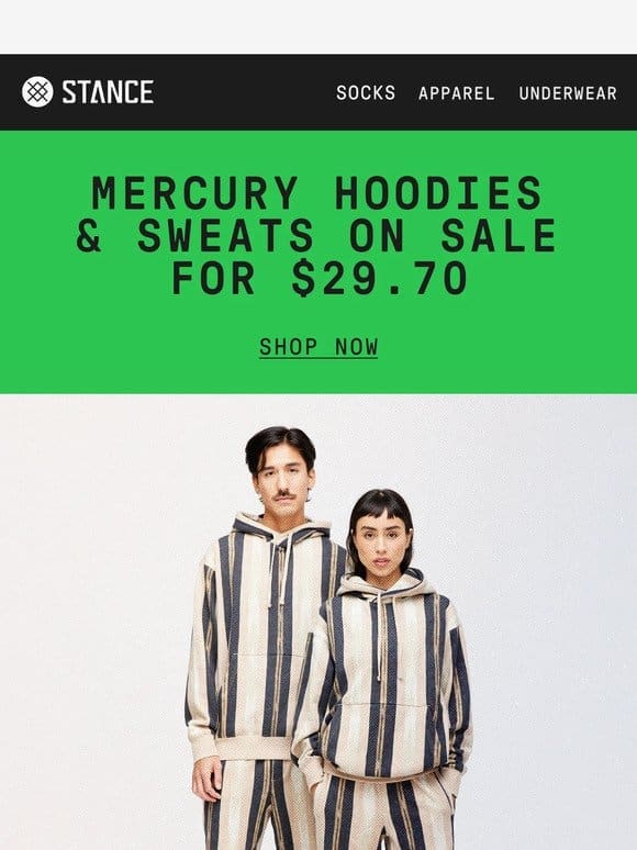 Final Hours: Mercury Hoodies & Sweats for $29