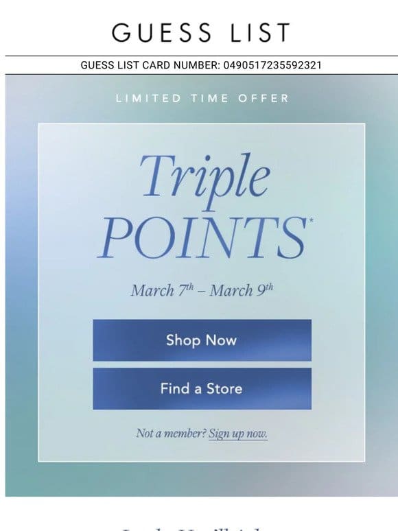 Final Hours for Triple Points