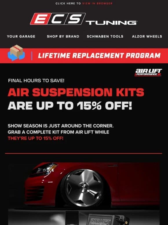 Final Hours to Save 15% on Airlift Performance!