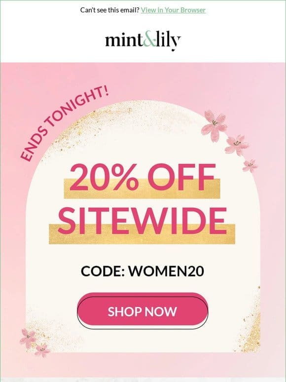 Final chance!   Extra 20% OFF!
