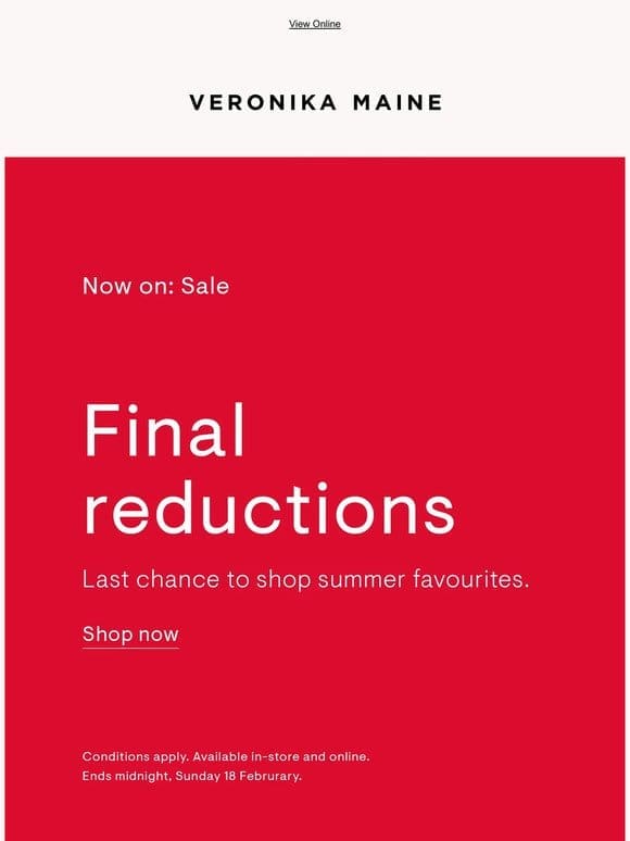 Final reductions are here