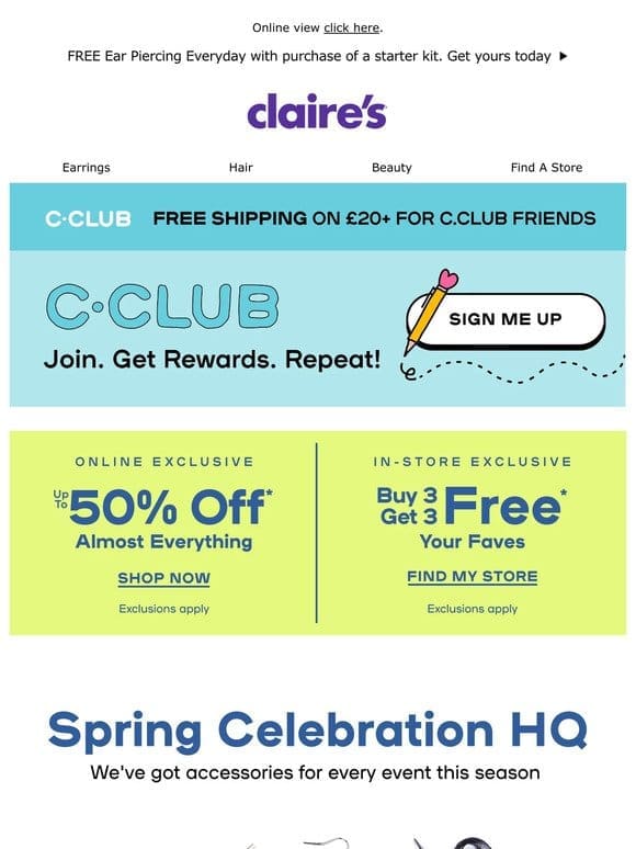 Find your Spring Celebration HQ in-store  ️