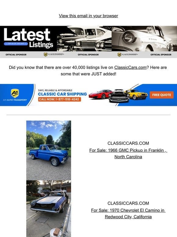 Find your forever car on ClassicCars.com!