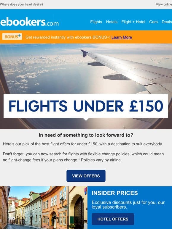 Fly away for under £150