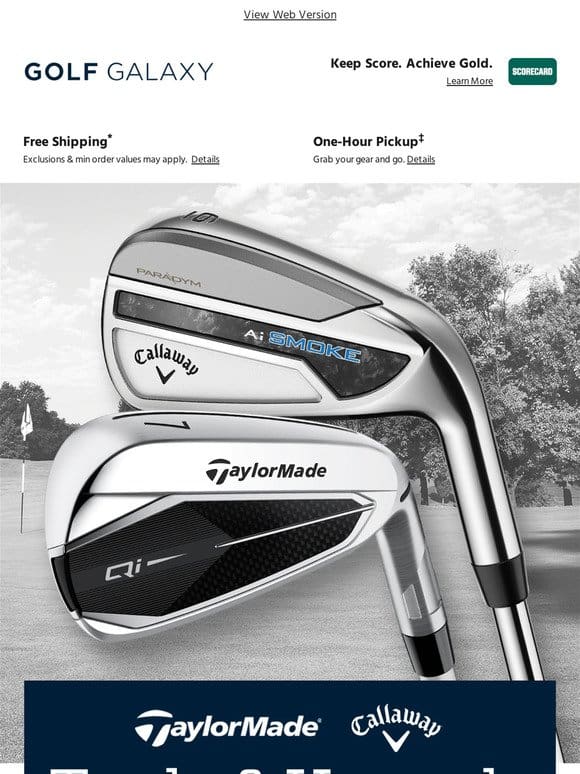 For you! 50% off trade-in on select TaylorMade & Callaway clubs
