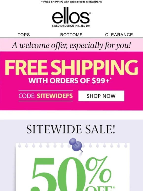 For you， 50% OFF + Extra 50% OFF Clearance