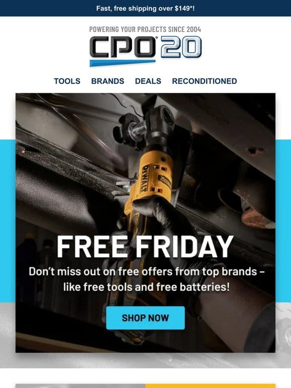 Free Tools and Batteries from Top Brands – Limited Time Only!
