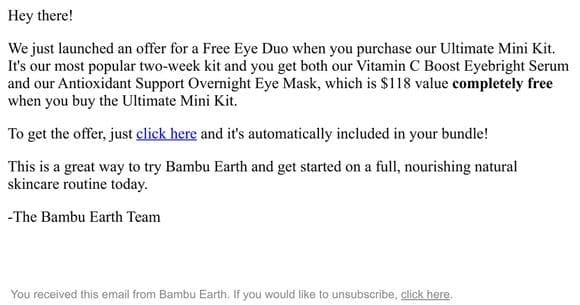 Free eye duo with our most popular kit