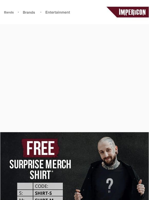 Free surprise T-shirt with your order