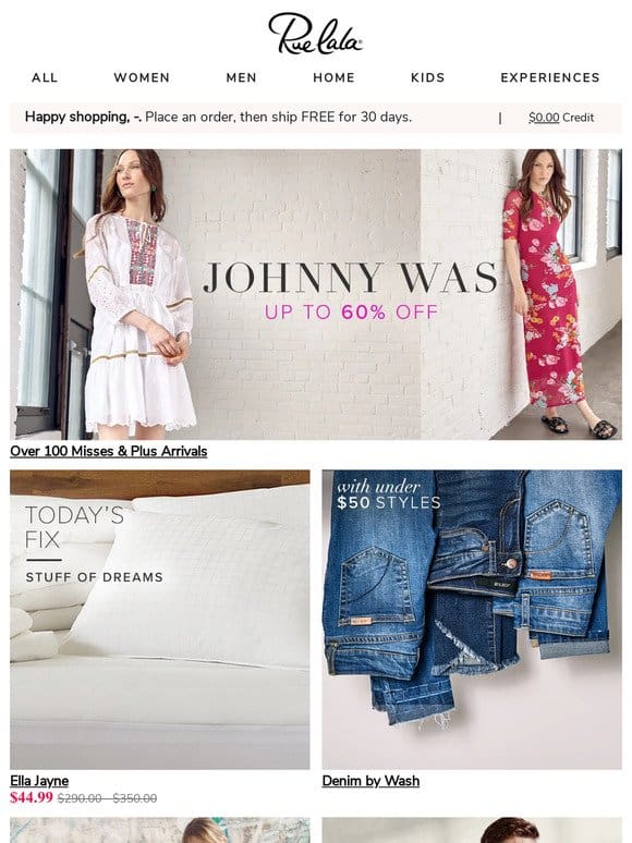 Fresh-In Johnny Was Up to 60% Off • Denim with Under $50 Styles