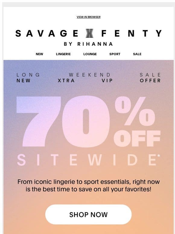 Friday Plans: Saving 70% OFF Sitewide!