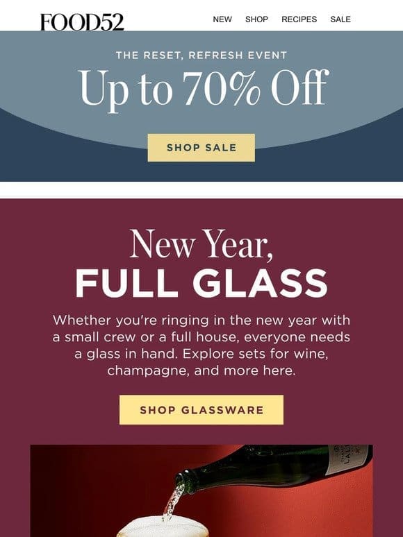Full cocktail glass sets for under $100? Cheers!