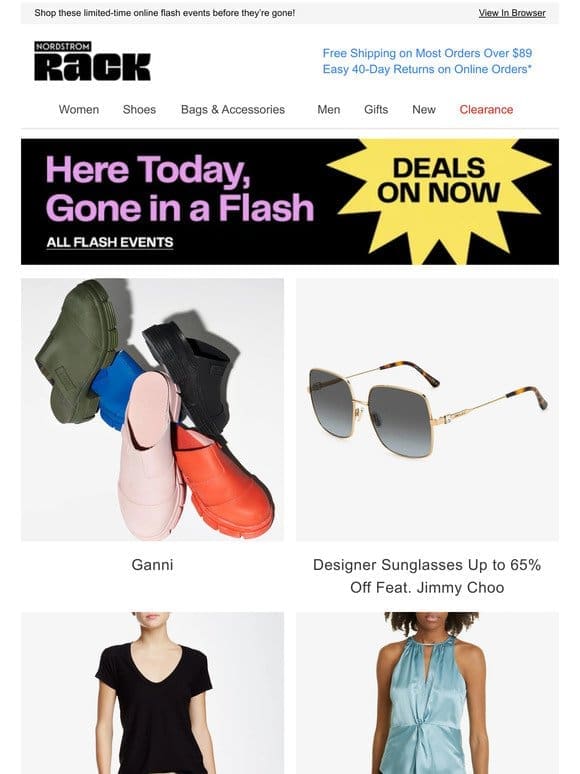 Ganni | Designer Sunglasses Up to 65% Off Feat. Jimmy Choo | James Perse Up to 65% Off | And More!