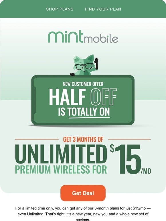 Get 3 months of Unlimited for just $15/mo