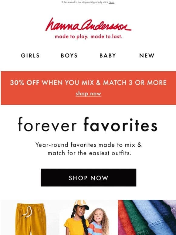 Get 30% Off Forever Favorites!