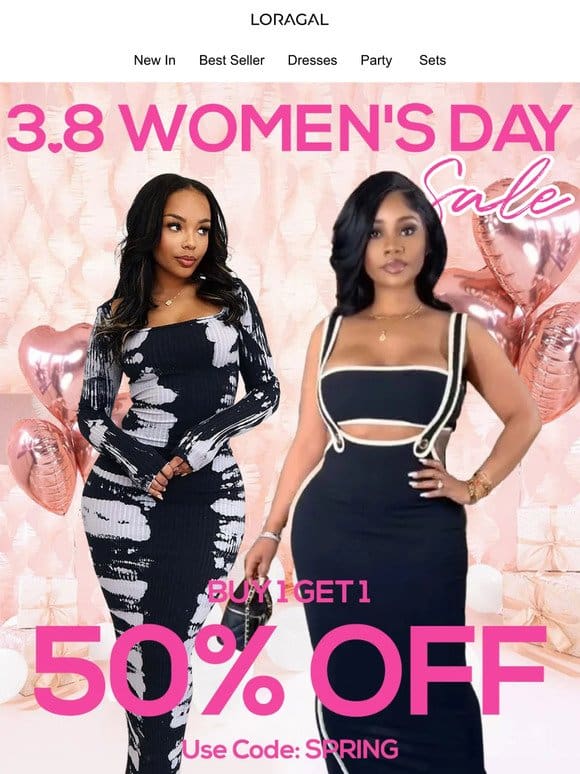 Get 50% Off 2nd Item : Women’s Day Sale