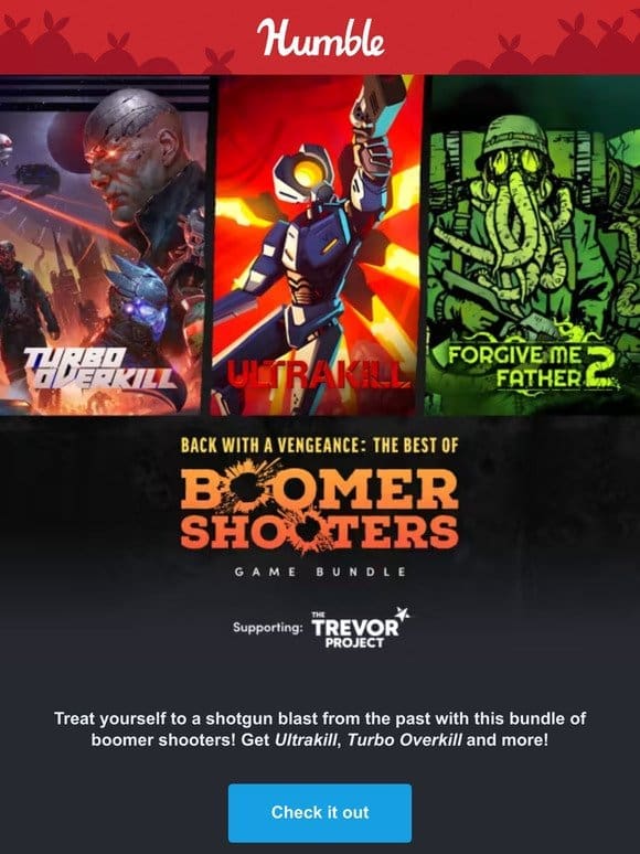 Get 7 brutal boomer shooters in 1 bundle! Forgive Me Father 2， Ultrakill & more!