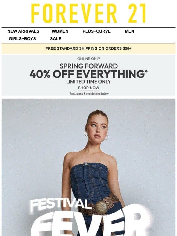 Get Festival Ready + 40% Off