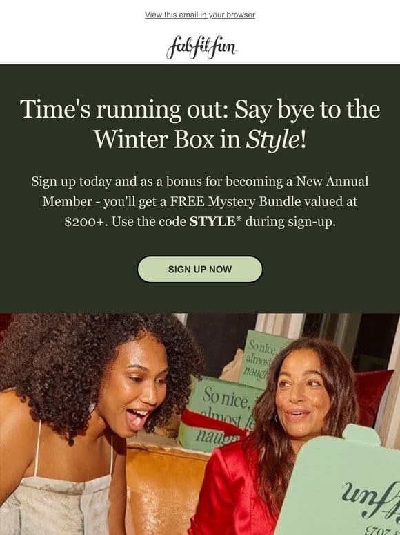 Get New Year deals with your Winter box!