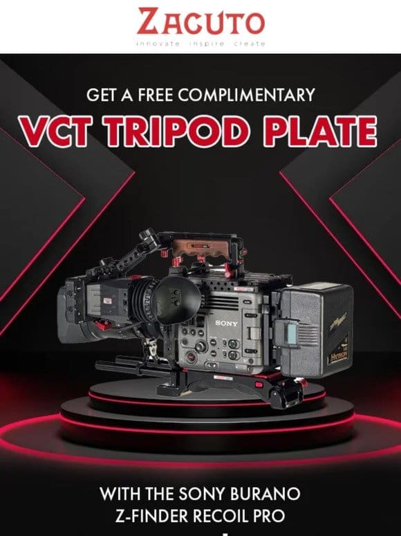 Get VCT Tripod Plate Complimentary!
