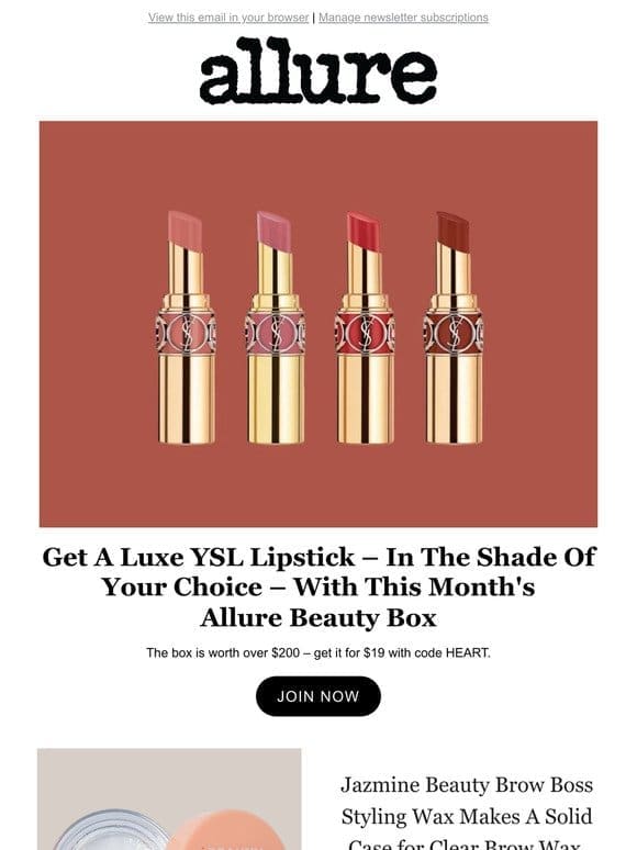 Get YSL Lipstick In This Month’s Allure Beauty Box