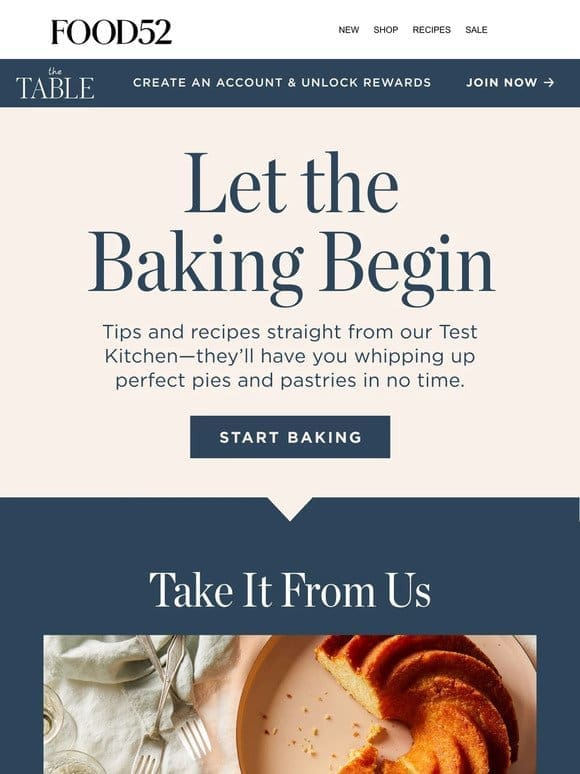 Get baking this season with expert tips & recipes.