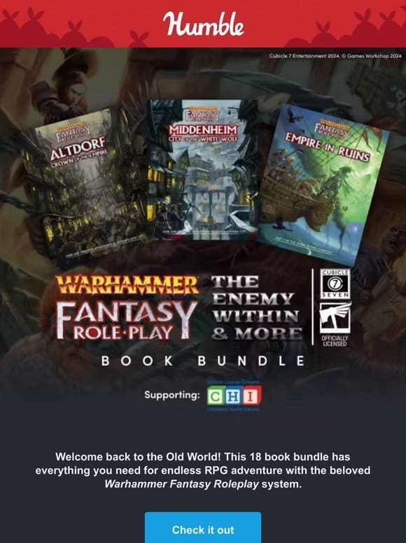 Get everything you need to run Warhammer Fantasy Roleplay with this bundle ⚔️