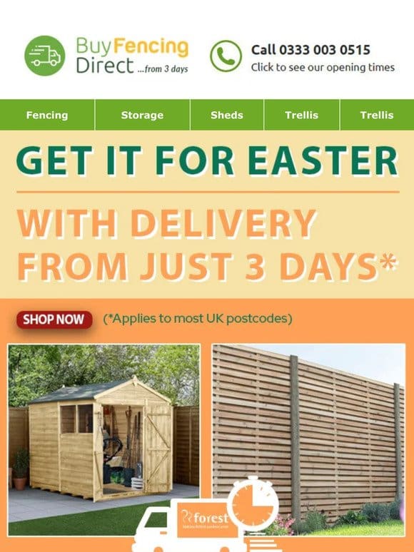Get it for Easter! With Delivery from just 3 Days*
