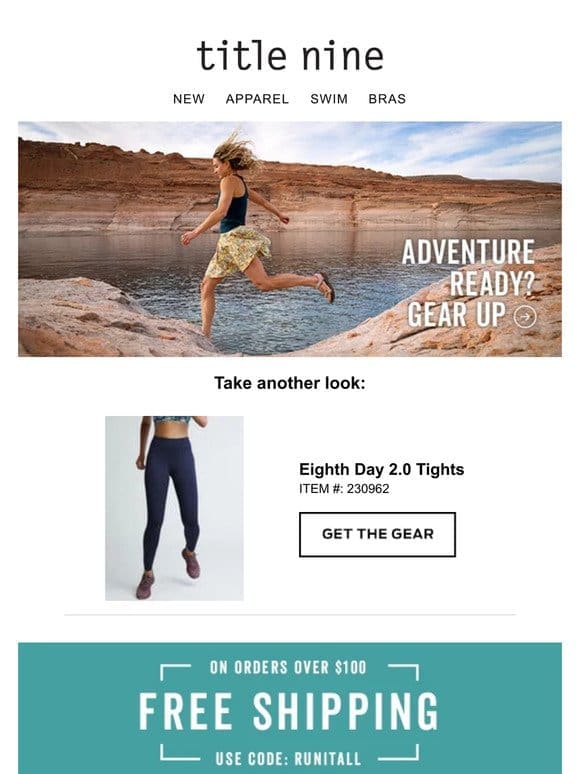 Get that Eighth Day 2.0 Tights then get outside!