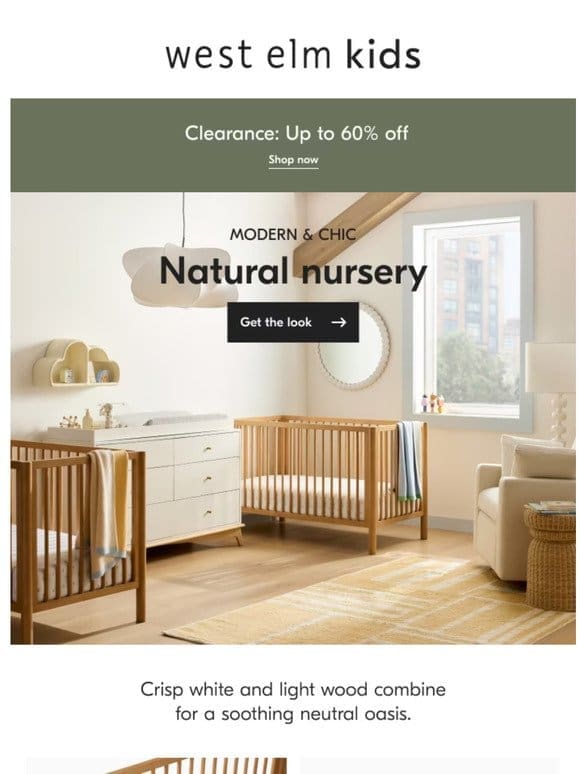 Get the look: Naturally modern nursery