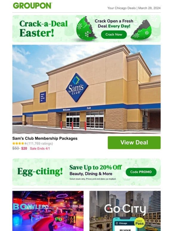 Get up to 20% off! Sam’s Club Membership Packages