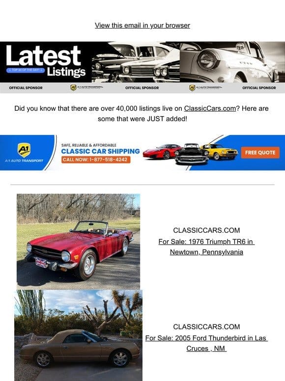 Get your dream car from ClassicCars.com