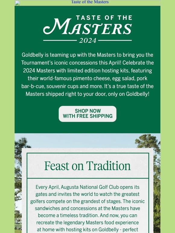 Goldbelly Presents: A Taste of the Masters! ⛳️