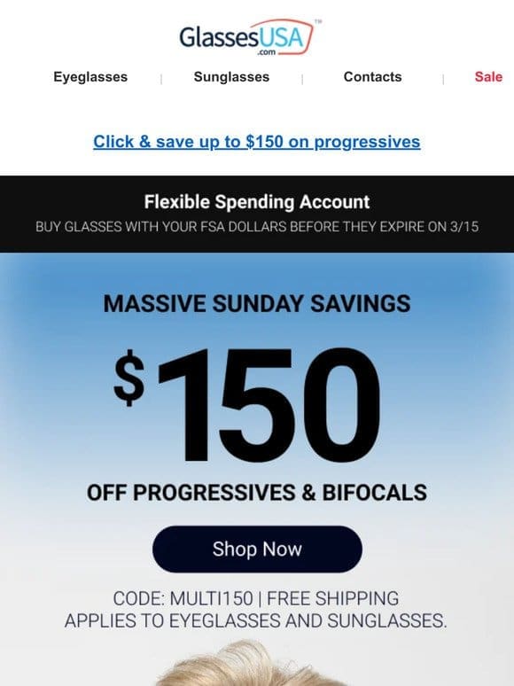 Grab huge Sunday savings on progressives