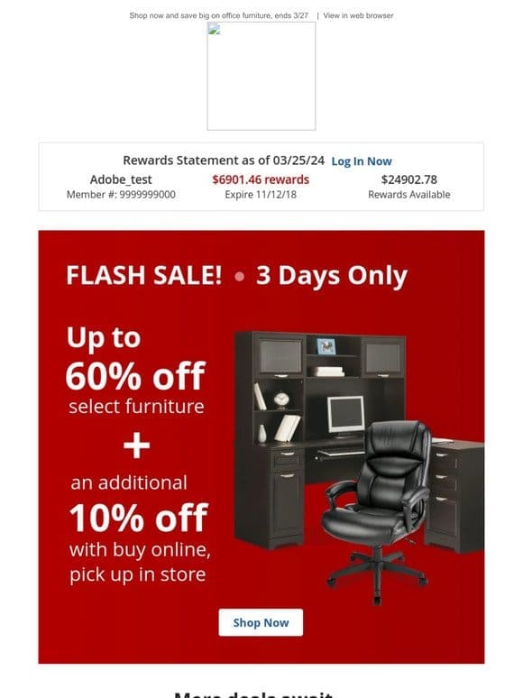 Great Offers Await: Up to 60% off Office Furniture Flash Sale