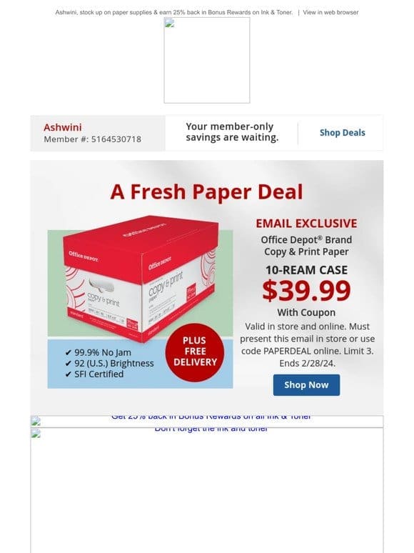 Great Paper Deals! $39.99 10 Ream Case + Buy 2 Get 1 Free Presentation & Photo Paper