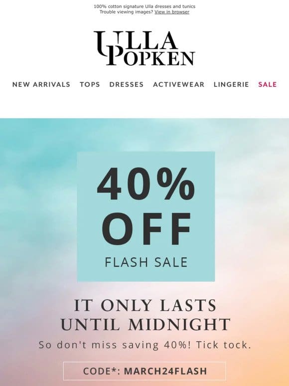 Guess What Starts NOW … 40% Off Everything but Sale