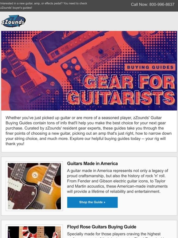 Guitar Buying Guides: Guitars， Amps， and More!