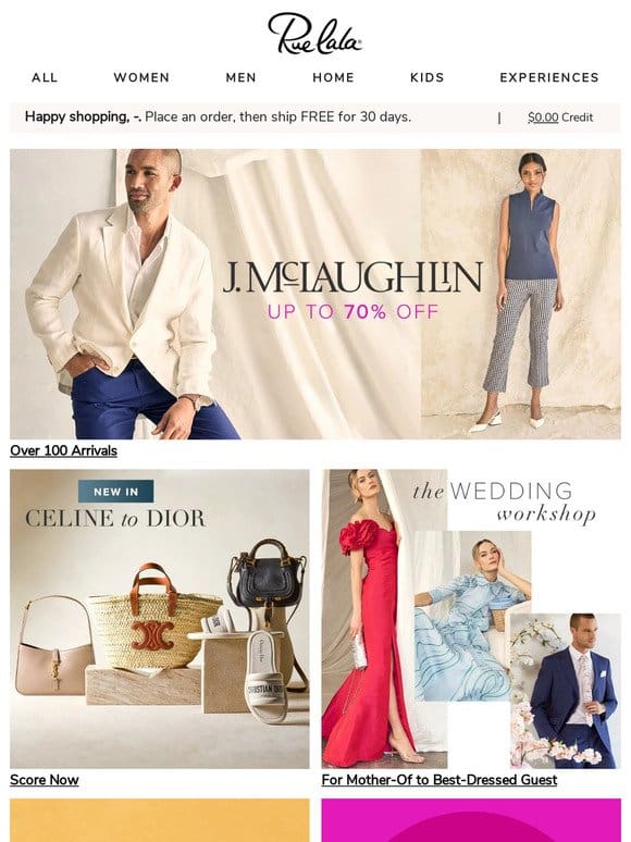 HURRY IN   J.McLaughlin Up to 70% Off + More